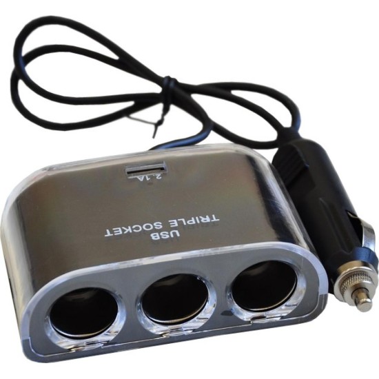 Зарядное устройство Atcom ES-09 (HUB 3*DC12 + 1*USB, 2.1A) (13151) Зарядное устройство Atcom ES-09 (HUB 3*DC12 + 1*USB, 2.1A) (13151)