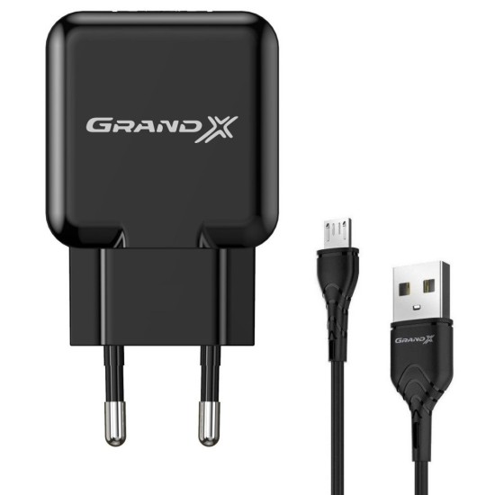 Зарядное устройство Grand-X CH-03UMB (5V/2,1A + DC cable Micro USB) Black (CH-03UMB) Зарядное устройство Grand-X CH-03UMB (5V/2,1A + DC cable Micro USB) Black (CH-03UMB)