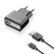 Зарядное устройство 1*USB 1A + cable 1m MicroUSB Cellularline (ACHUSBKITMICROUSB2)