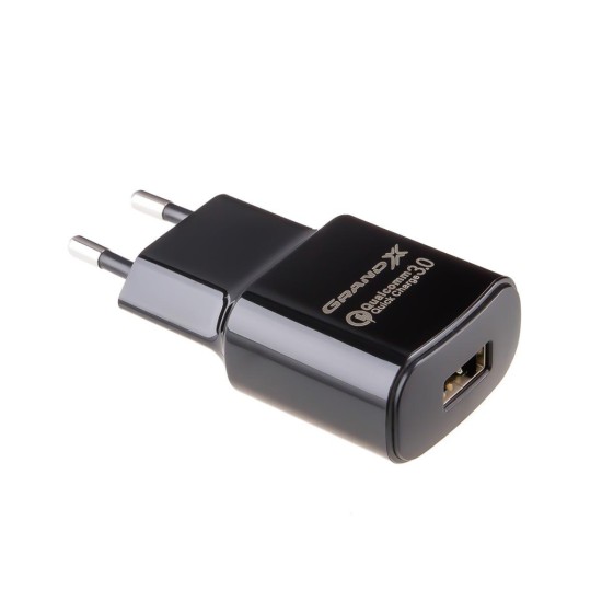 Зарядное устройство Grand-X Quick Charge QС3.0, + cable USB -> Type C 1m (CH-550TC) Зарядное устройство Grand-X Quick Charge QС3.0, + cable USB -> Type C 1m (CH-550TC)