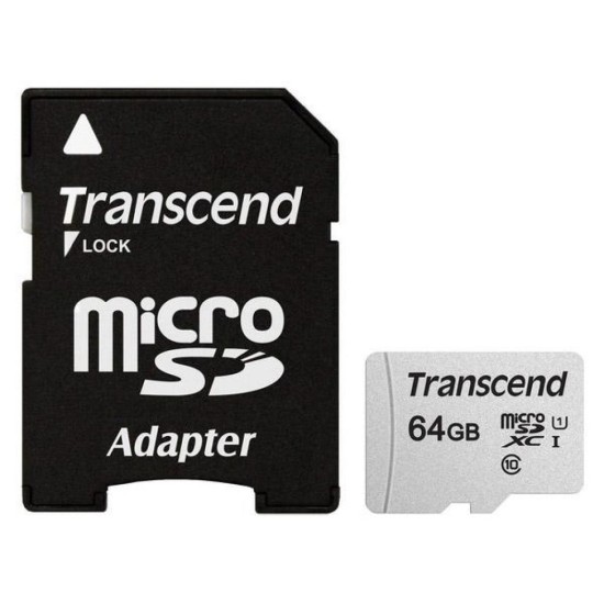 Карта пам'яті Transcend 64GB microSDXC class 10 UHS-I U1 (TS64GUSD300S-A) Карта пам'яті Transcend 64GB microSDXC class 10 UHS-I U1 (TS64GUSD300S-A)