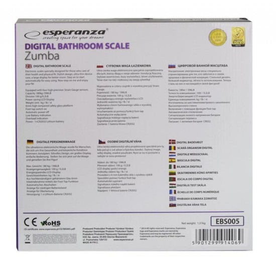 Весы напольные Esperanza EBS005 Весы напольные Esperanza EBS005