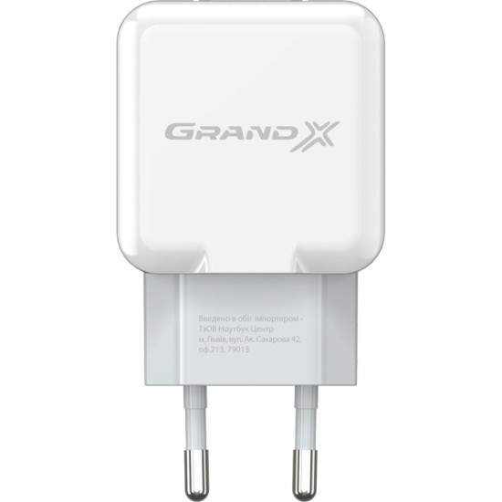Зарядний пристрій Grand-X 5V 2.1A White (CH-03W) Зарядний пристрій Grand-X 5V 2.1A White (CH-03W)