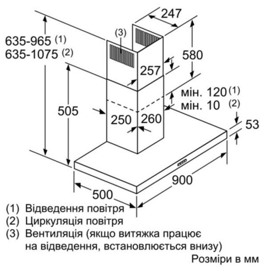 Витяжка кухонна Siemens LC97BHM50 Витяжка кухонна Siemens LC97BHM50