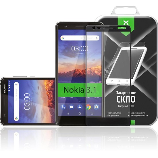 Стекло защитное Vinga для Nokia 3.1 Black (VTPGS-N31B) Стекло защитное Vinga для Nokia 3.1 Black (VTPGS-N31B)