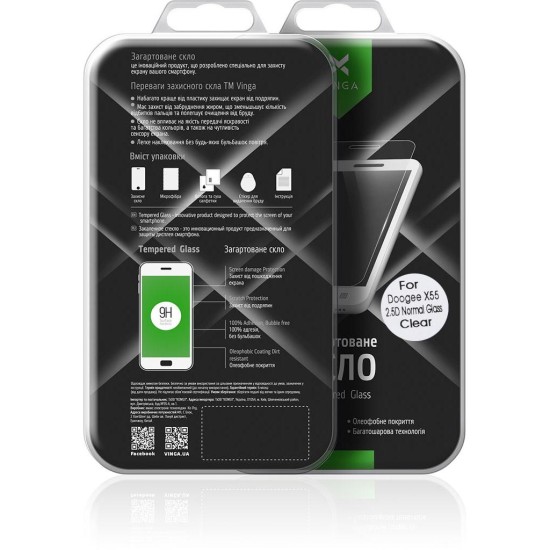 Скло захисне Vinga для Doogee X55 (VTPGS-DX55) Скло захисне Vinga для Doogee X55 (VTPGS-DX55)