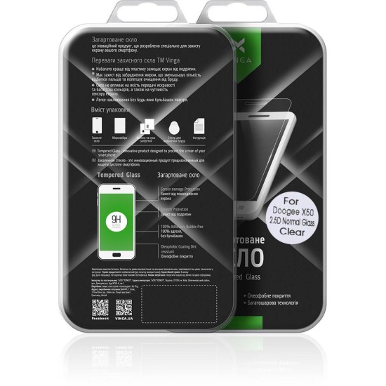 Стекло защитное Vinga для Doogee X50 (VTPGS-DX50L) Стекло защитное Vinga для Doogee X50 (VTPGS-DX50L)