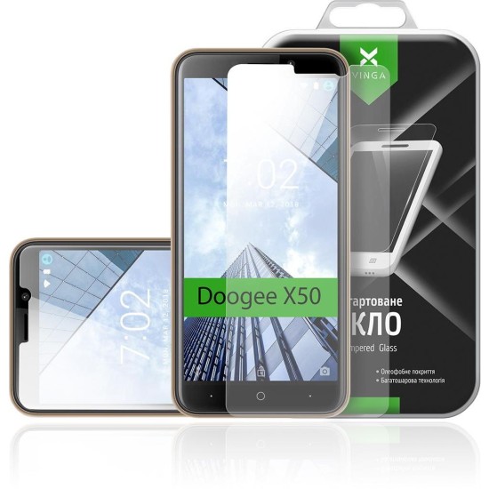 Стекло защитное Vinga для Doogee X50 (VTPGS-DX50L) Стекло защитное Vinga для Doogee X50 (VTPGS-DX50L)