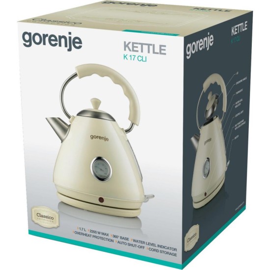 Електрочайник Gorenje K17CLI Електрочайник Gorenje K17CLI