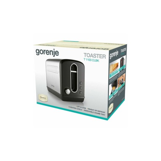 Тостер Gorenje T1100CLBK Тостер Gorenje T1100CLBK