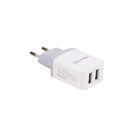 Зарядное устройство Maxxter 2 USB, 5V/2.4A (UC-25A) Зарядное устройство Maxxter 2 USB, 5V/2.4A (UC-25A)