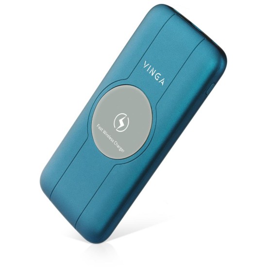 Батарея универсальная Vinga 10000 mAh Wireless QC3.0 PD soft touch blue (BTPB3510WLROBL) Батарея универсальная Vinga 10000 mAh Wireless QC3.0 PD soft touch blue (BTPB3510WLROBL)