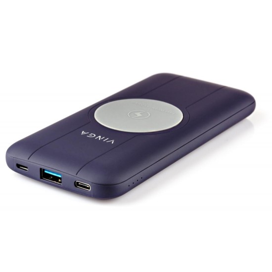 Батарея универсальная Vinga 10000 mAh Wireless QC3.0 PD soft touch purple (BTPB3510WLROP) Батарея универсальная Vinga 10000 mAh Wireless QC3.0 PD soft touch purple (BTPB3510WLROP)