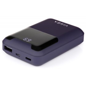Батарея универсальная Vinga 10000 mAh Display soft touch purple (BTPB0310LEDROP)