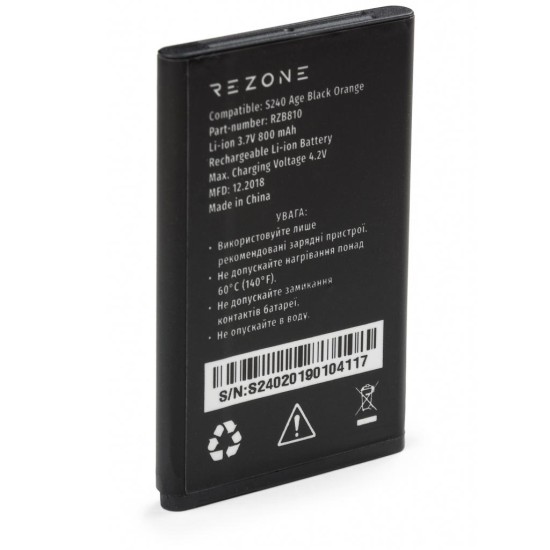 Акумуляторна батарея Rezone for S240 Age / A170 Point 800mah (compatible with BL-4C) (BL-4C) Акумуляторна батарея Rezone for S240 Age / A170 Point 800mah (compatible with BL-4C) (BL-4C)
