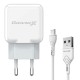 Зарядний пристрій Grand-X USB 5V 2,1A White + cable USB -> micro USB, Cu (CH-03UMW) Зарядний пристрій Grand-X USB 5V 2,1A White + cable USB -> micro USB, Cu (CH-03UMW)