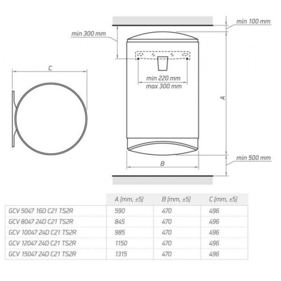 Бойлер Tesy GCV 1204724D C21 TS2RC Бойлер Tesy GCV 1204724D C21 TS2RC