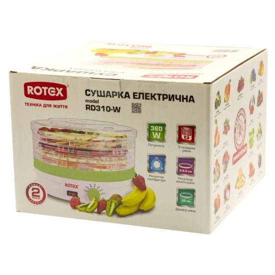 Сушка для овочів та фруктів Rotex RD310-W Сушка для овочів та фруктів Rotex RD310-W
