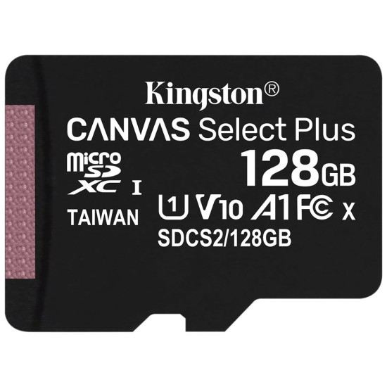 Карта пам'яті Kingston 128GB microSDXC Class 10 Canvas Select Plus 100R A1 (SDCS2/128GBSP) Карта пам'яті Kingston 128GB microSDXC Class 10 Canvas Select Plus 100R A1 (SDCS2/128GBSP)