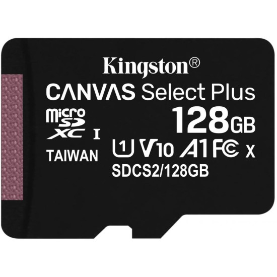 Карта пам'яті Kingston 128GB micSDXC class 10 A1 Canvas Select Plus (SDCS2/128GB) Карта пам'яті Kingston 128GB micSDXC class 10 A1 Canvas Select Plus (SDCS2/128GB)