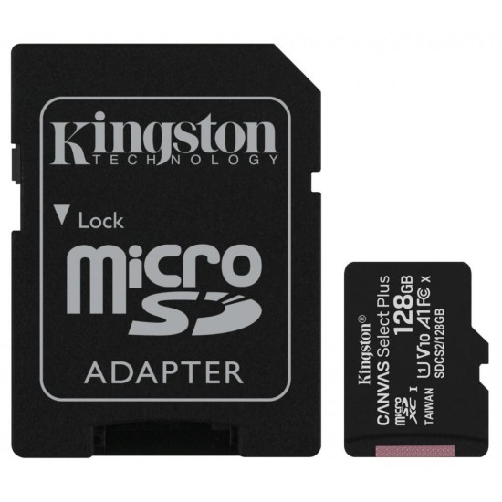 Карта пам'яті Kingston 128GB micSDXC class 10 A1 Canvas Select Plus (SDCS2/128GB) Карта пам'яті Kingston 128GB micSDXC class 10 A1 Canvas Select Plus (SDCS2/128GB)
