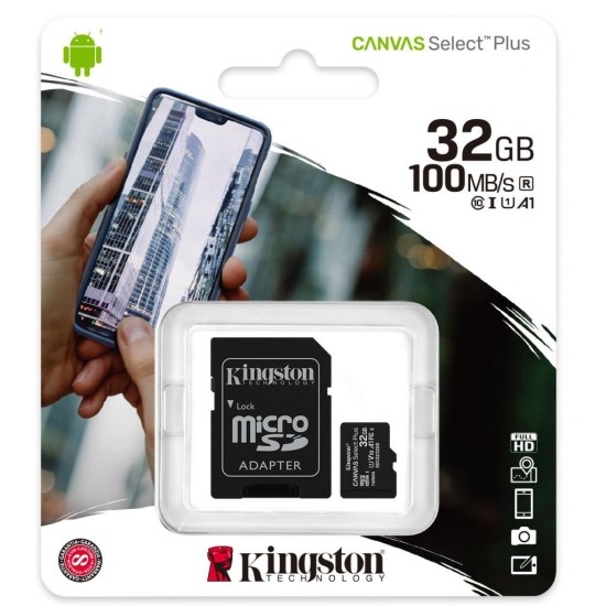 Карта памяти Kingston 32GB micSDHC class 10 Canvas Select Plus 100R A1 (SDCS2/32GB) Карта памяти Kingston 32GB micSDHC class 10 Canvas Select Plus 100R A1 (SDCS2/32GB)