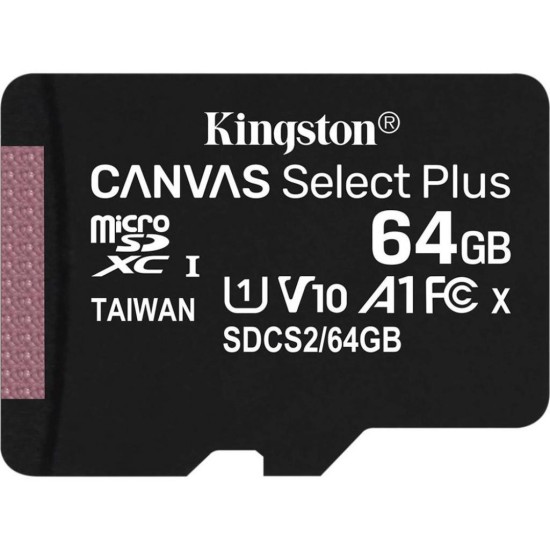 Карта памяти Kingston 64GB micSDXC class 10 A1 Canvas Select Plus (SDCS2/64GB) Карта памяти Kingston 64GB micSDXC class 10 A1 Canvas Select Plus (SDCS2/64GB)