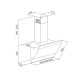 Витяжка кухонна Eleyus Focus 700 60 IS+BL Витяжка кухонна Eleyus Focus 700 60 IS+BL