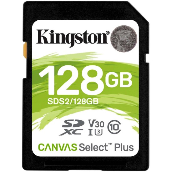 Карта пам'яті Kingston 128GB SDXC class 10 UHS-I U3 Canvas Select Plus (SDS2/128GB) Карта пам'яті Kingston 128GB SDXC class 10 UHS-I U3 Canvas Select Plus (SDS2/128GB)