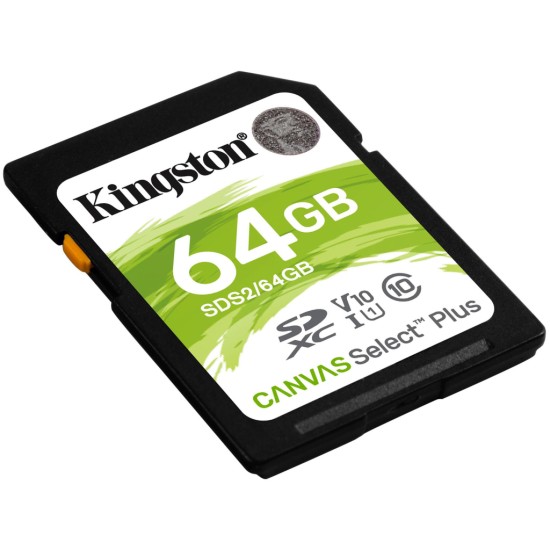 Карта пам'яті Kingston 64GB SDXC class 10 UHS-I U3 Canvas Select Plus (SDS2/64GB) Карта пам'яті Kingston 64GB SDXC class 10 UHS-I U3 Canvas Select Plus (SDS2/64GB)