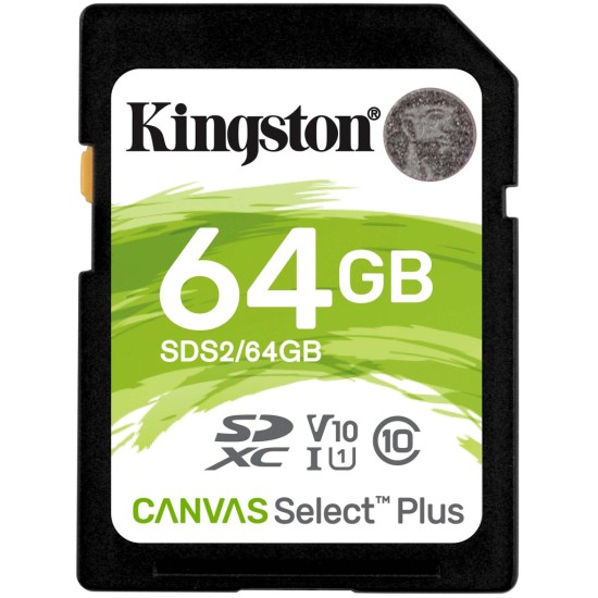 Карта пам'яті Kingston 64GB SDXC class 10 UHS-I U3 Canvas Select Plus (SDS2/64GB) Карта пам'яті Kingston 64GB SDXC class 10 UHS-I U3 Canvas Select Plus (SDS2/64GB)