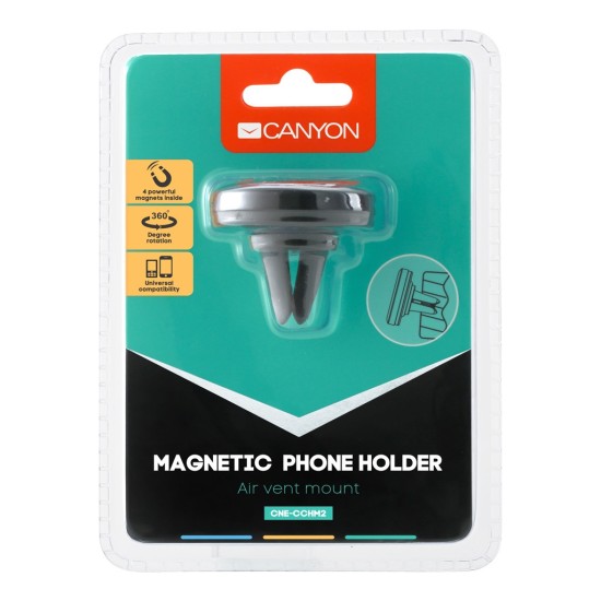Універсальний автотримач Canyon Car air vent magnetic phone holder (CNE-CCHM2) Універсальний автотримач Canyon Car air vent magnetic phone holder (CNE-CCHM2)