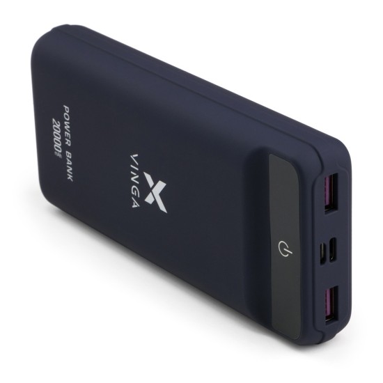 Батарея универсальная Vinga 20000 mAh QC3.0 Display soft touch purple (VPB2QLSP) Батарея универсальная Vinga 20000 mAh QC3.0 Display soft touch purple (VPB2QLSP)