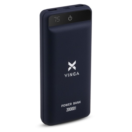 Батарея универсальная Vinga 20000 mAh QC3.0 Display soft touch purple (VPB2QLSP) Батарея универсальная Vinga 20000 mAh QC3.0 Display soft touch purple (VPB2QLSP)