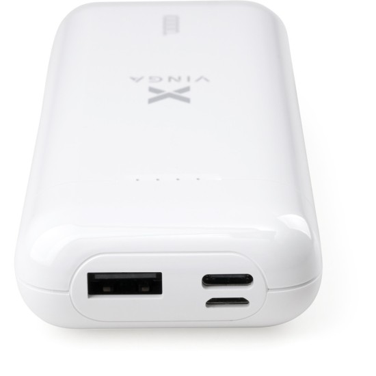 Батарея универсальная Vinga 10000 mAh glossy white (VPB1MWH)