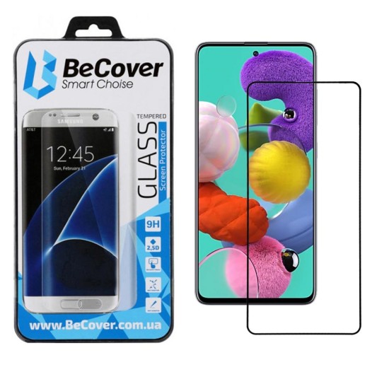 Скло захисне BeCover Samsung Galaxy A51 SM-A515 Black (704668) Скло захисне BeCover Samsung Galaxy A51 SM-A515 Black (704668)