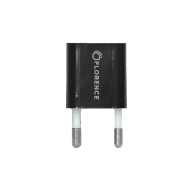 Зарядний пристрій Florence 1USB 1A + microUSB cable black (FL-1000-KM) (FL-1000-KM)