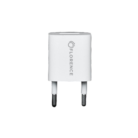 Зарядний пристрій Florence 1USB 1A + microUSB cable white (FL-1000-WM) Зарядний пристрій Florence 1USB 1A + microUSB cable white (FL-1000-WM)