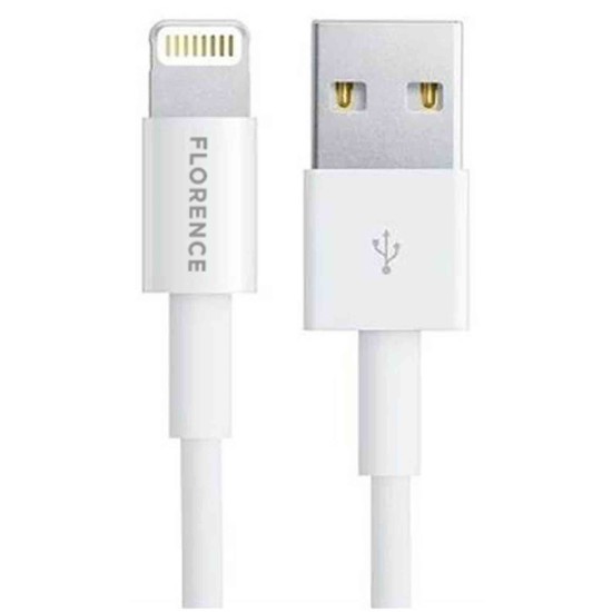 Зарядное устройство Florence 1USB 2A + Lightning cable white (FL-1020-WL) Зарядное устройство Florence 1USB 2A + Lightning cable white (FL-1020-WL)