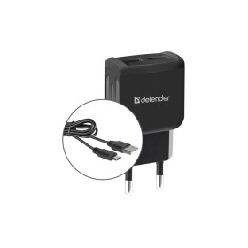 Зарядное устройство Defender UPС-21 2xUSB,5V/2.1А кабель microUSB (83581)