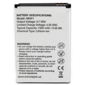 Аккумуляторная батарея Extradigital Huawei HB4F1 1500 mAh (BMH6434)