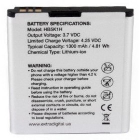 Аккумуляторная батарея Extradigital Huawei HB5K1H 1300 mAh (BMH6436)