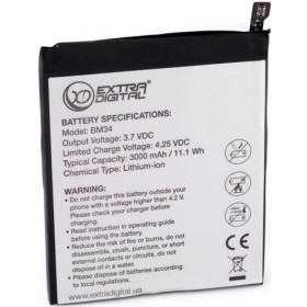 Аккумуляторная батарея Extradigital Xiaomi Mi Note Pro (BM34) 3000 mAh (BMX6442)
