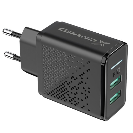 Зарядний пристрій Grand-X CH-60 2USB 5V 3,1A (CH-60) Зарядний пристрій Grand-X CH-60 2USB 5V 3,1A (CH-60)