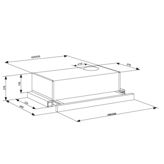 Витяжка кухонна Eleyus LOTUS 470 60 BG (LOTUS47060BG) Витяжка кухонна Eleyus LOTUS 470 60 BG (LOTUS47060BG)