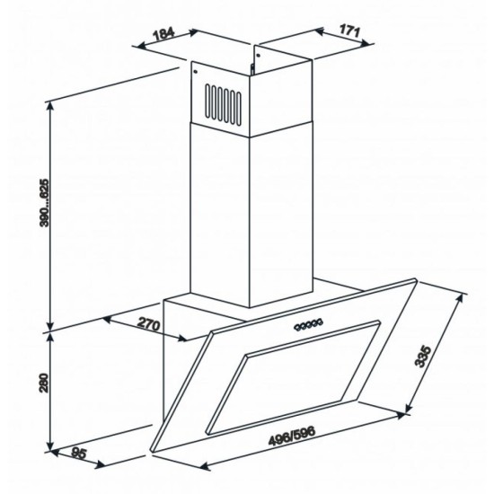 Витяжка кухонна Eleyus VERTICAL 700 60 BL (VERTICAL70060BL) Витяжка кухонна Eleyus VERTICAL 700 60 BL (VERTICAL70060BL)