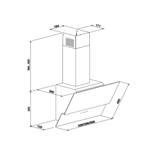 Витяжка кухонна Eleyus Element 1000 60 BG (Element100060BG) Витяжка кухонна Eleyus Element 1000 60 BG (Element100060BG)