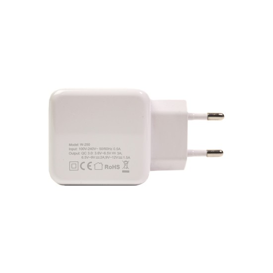 Зарядное устройство PowerPlant W-250 USB QC 3.0: 220V, 3A (SC230013) Зарядное устройство PowerPlant W-250 USB QC 3.0: 220V, 3A (SC230013)