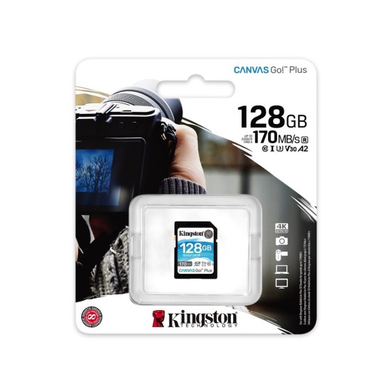 Карта пам'яті Kingston 128GB SDXC class 10 UHS-I U3 Canvas Go Plus (SDG3/128GB) Карта пам'яті Kingston 128GB SDXC class 10 UHS-I U3 Canvas Go Plus (SDG3/128GB)