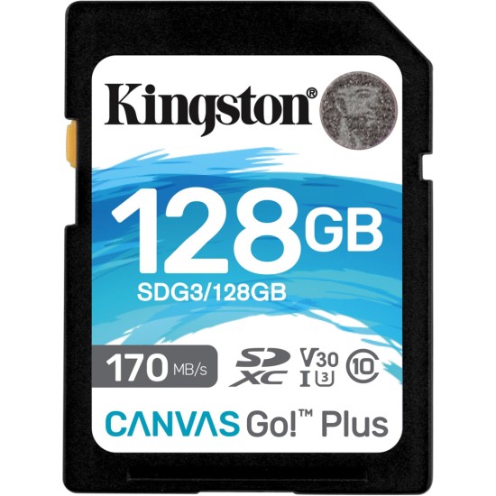Карта пам'яті Kingston 128GB SDXC class 10 UHS-I U3 Canvas Go Plus (SDG3/128GB) Карта пам'яті Kingston 128GB SDXC class 10 UHS-I U3 Canvas Go Plus (SDG3/128GB)